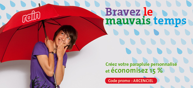 15% sur les parapluies