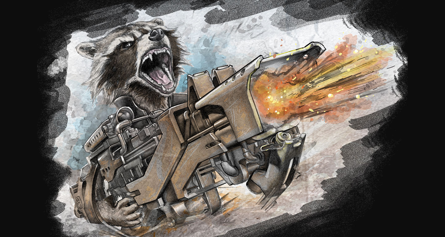 Rocket Racoon Guardians of the Galaxy